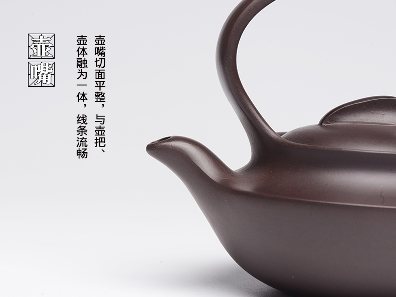 提梁精美紫砂壺，創意手工紫砂壺